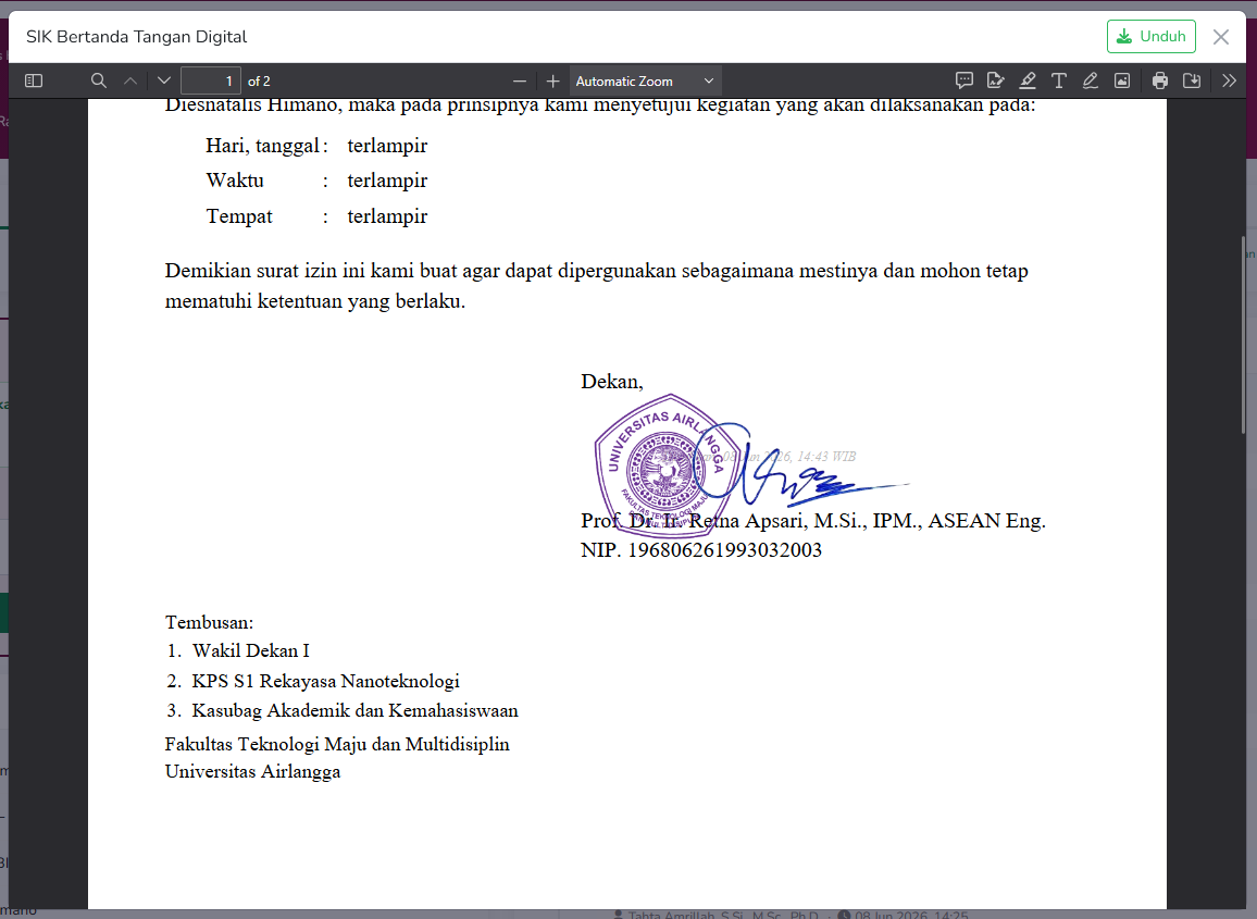Preview SIK Bertanda Tangan Digital dan Watermark Tanggal