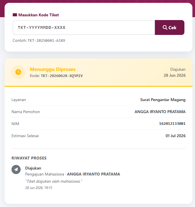 Contoh Notifikasi Proses Approval Layanan