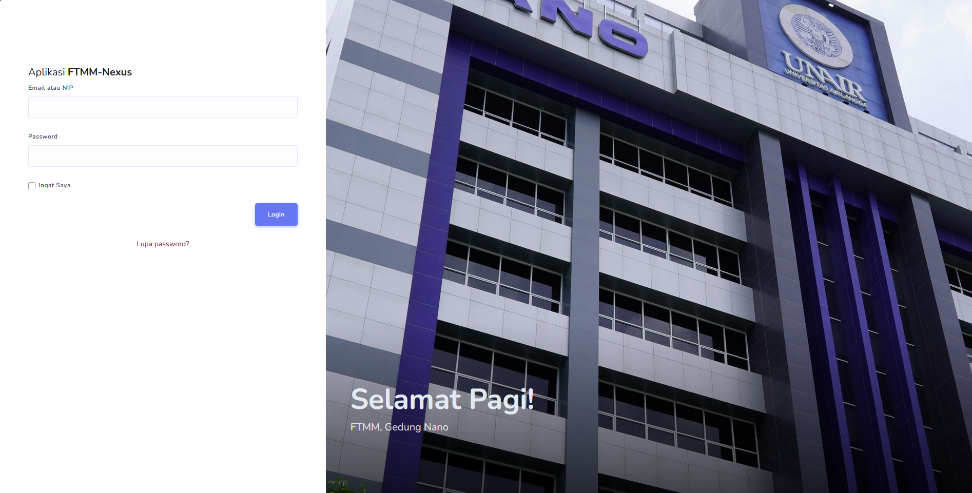Halaman Login (tampilan lengkap)
